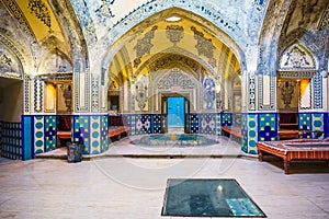 Inside view of bathhouse by kashan in Iran