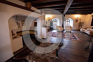 Inside view of Bran Castle from Romania, also known as Dracula Castle