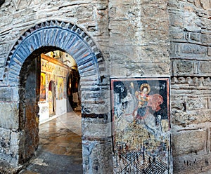 Inside View of the Church of Panagia Parigoritissa in Arta, Greece