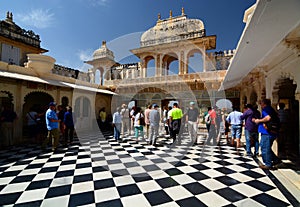 Inside view. City Palace. Udaipur. Rajasthan. India