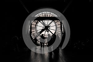 Inside view of the clock of Orsay museum in Paris