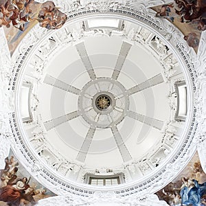 The inside view of the cupola of St.Casimir Chapel