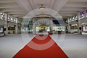 Inside view of Darbar Sahib or main hall , Guru Nanak Darbar Gurudwara.