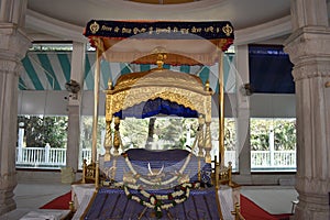 Inside view of Darbar Sahib or main hall , Guru Nanak Darbar Gurudwara.