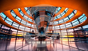 Inside Reichstag dome
