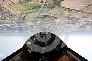 Inside view in a glider