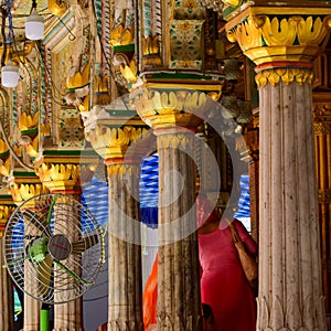 Inside view of Hazrat Nizamuddin Dargah during the day time in Delhi India, Religious Darah of Nizamuddin in Delhi