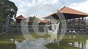 Inside view of the heritage Karangasem Royal Palace (Puri Agung Karangasem) at Sultan Agung Street, Amlapura, Indonesia