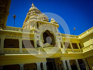 Inside view of a hindu temple in gujarat india. Hindu temple in india photo
