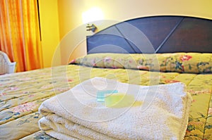 inside view of hotel bedroom