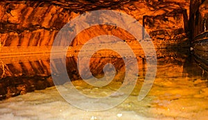 Inside view of Khewra salt mine