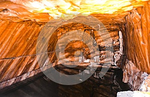 Inside view of Khewra salt mine