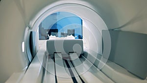 Inside view of the magnetic resonance tomograph