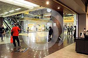 Inside view of the Port Authority Bus Terminal in Manhattan.