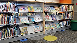 Public library in Canada. Inside view