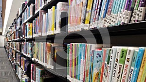 Public library in Canada. Inside view