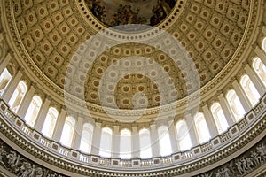 Inside view on the rotunda ceiling of US Capitol