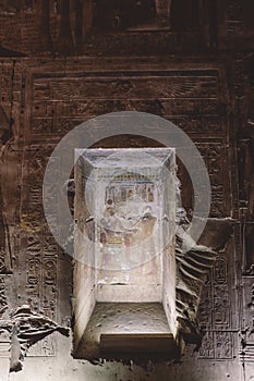 Inside View of the temple of Seti I, which is also known as the Great Temple of Abydos, in Kharga