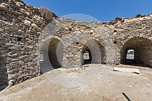 Inside view of Venetian fortress in Naoussa town, Paros island, Greece