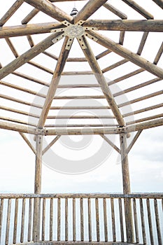 Inside View of Wooden Gazebo