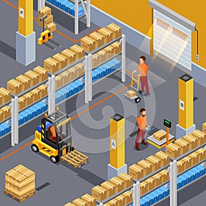 Inside Warehouse Illustration