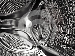 Inside of a washing machine drum