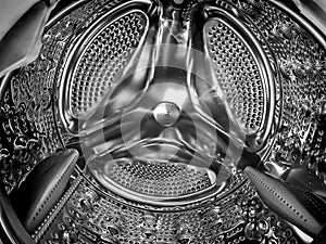 Inside of a washing machine drum