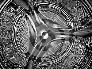 Inside of a washing machine drum