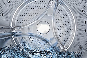 Inside washing machine, drum of front-loading washing machine wi