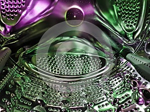 Inside of a washing machine drum