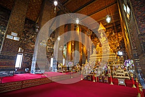 Inside Wat Pho temple