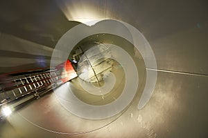 Inside the wind turbines.