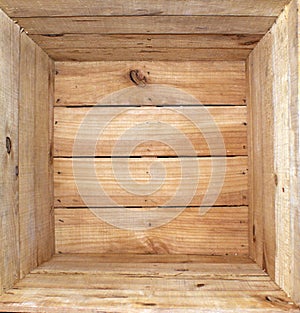 Inside a wooden box
