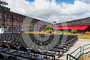 Inside the yard of the Port Blair Cellular Jail,