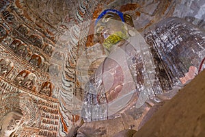 Inside the Yungang Grottoes. World cultural heritage, Datong, China