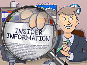 Insider Information through Lens. Doodle Style. photo