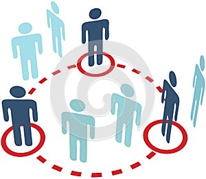 Insider people social network circle connection photo