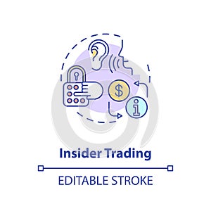 Insider trading concept icon