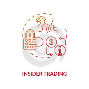 Insider trading concept icon