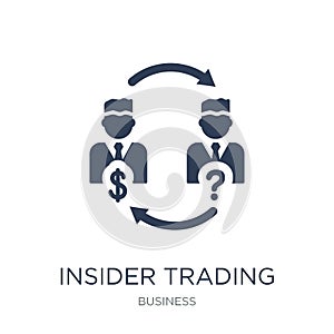 Insider trading icon. Trendy flat vector Insider trading icon on
