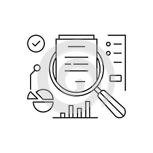 insight or assesment icon like kpi metric