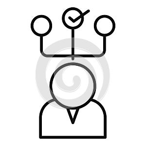 Insight choice icon outline vector. Explore human