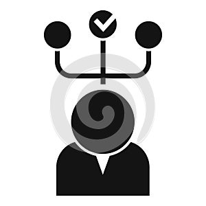 Insight choice icon simple vector. Explore human