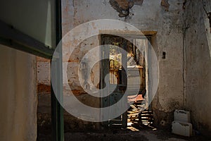 Insight into a deserted, rundown house in Rhodes, Greece