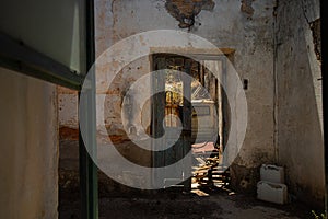 Insight into a deserted, rundown house in Rhodes, Greece
