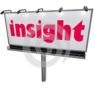 Insight Word Billboard Information Analysis Wisdom Explained