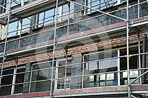 Insolating a building with styrofoam