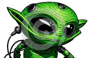 Insolent green ET alien photo