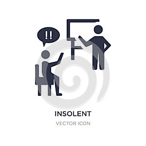 insolent icon on white background. Simple element illustration from UI concept photo