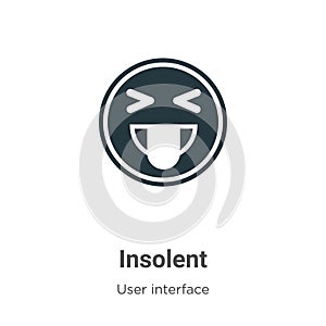 Insolent vector icon on white background. Flat vector insolent icon symbol sign from modern user interface collection for mobile photo